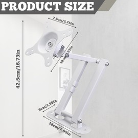 WIYETY TV Monitor Wall Mount Swivelling: TV Wall Mount for Show 15 Adjustable Bracket Universal Monitor Mount Wall for 10-32 Inch 100 x 100, 75 x 75 mm, for Plasma Curved Monitor & TV