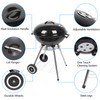 Portable Charcoal Grill,18 Inch BBQ Grill with Side Wheel for