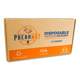 Disposable Wooden Cutlery Set - 300 Count (100 Forks, 100 Spoons, 100 Knives) - Natural White Birchwood Flatware Utensils - Durable, Smooth, Biodegradable, Eco-Friendly