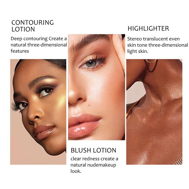 Highlighter Beauty Wall, Liquid Contour Beauty Wall, Shimmer Liquid Face