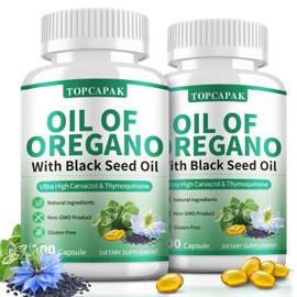 TOPCAPAK High Carvacrol, Oregano Oil Softgels