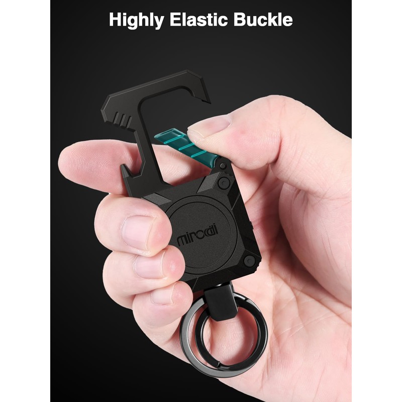 Miroddi Keychain Tracker, Men's Key Chain Works with Find My(iOS