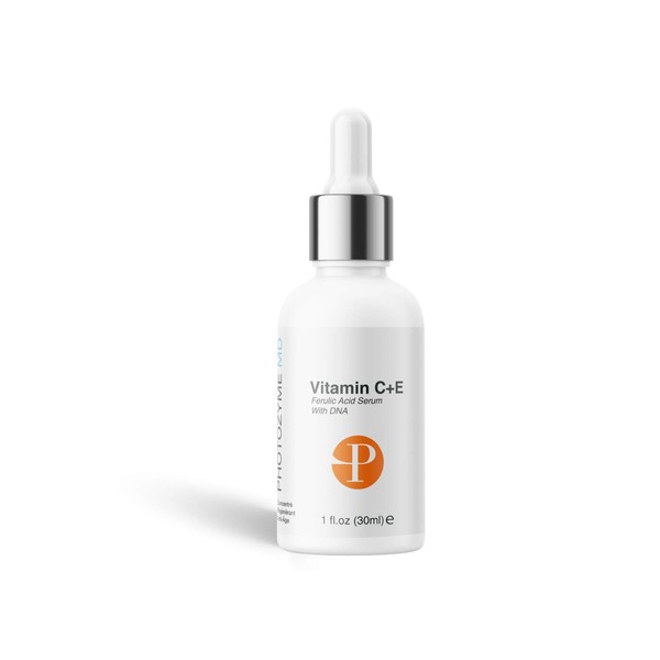 Photozyme Anti Aging Vitamin C + E Ferulic Acid Face Skincare | Plant Derived DNA Enzymes | Anti Aging Beauty Skincare Treatment for Fine Lines
