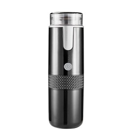 Portable Coffee Maker Portable Wireless Electric Coffee Machine Capsule Coffee Powder Dual Purpose Bright Black