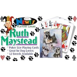 Best Friends Playing Cards, by Ruth Maystead - SCHNAUZER