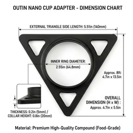 Coffee Cup Adapter Compatible with Outin Nano Portable Espresso Machine, Elevated Stand Extension Sleeve, Outdoor Travel & Camping Espresso Maker Accessories, Stabilizing Dock Attachment