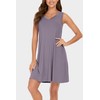 GYS Womens Bamboo-Derived Viscose Nightgowns Soft Sleeveless V Neck Nightdress