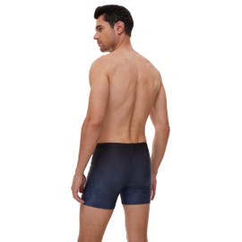 AMZSPORT Swimming Trunks Men, Quick Dry Swim Shorts Beach Board Swimwear, Black S