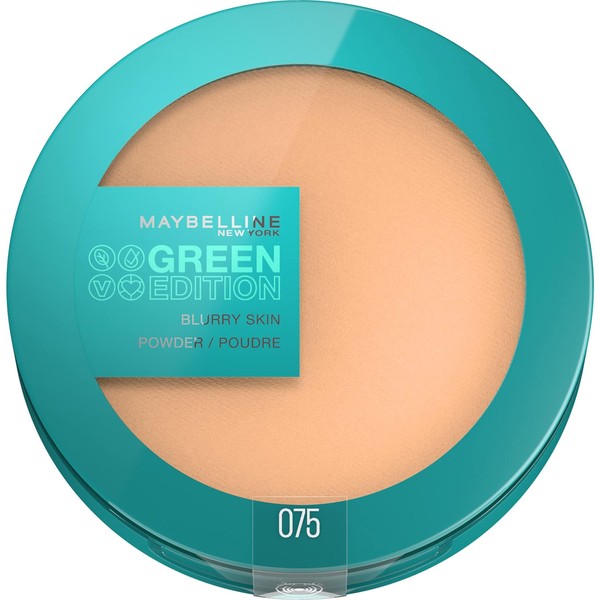 Maybelline New York Matte Powder, Moisturising with Pore Refining Effect, Vegan Formula with Natural Ingredients, Green Edition Blurry Skin Powder #55, 1 Piece
