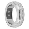 Smart Activity Tracker Ring With Charging Case Rhinestone Decorative IP67