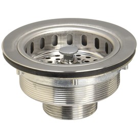 SANEI PH62-L Sink Drain Valve with Stopper Function Fits G1 1/2 Resin Nuts, Stainless Steel