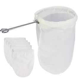 Fine Mesh Strainer, 6Pcs Cloth Strainer Bags with Steel Handle