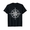Hand Drawn Style Compass Rose Nautical T-Shirt