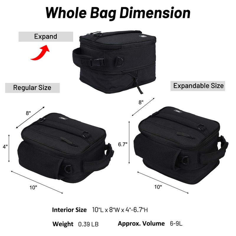 MIER Expandable Lunch Bag Insulated Lunch Box for Men to