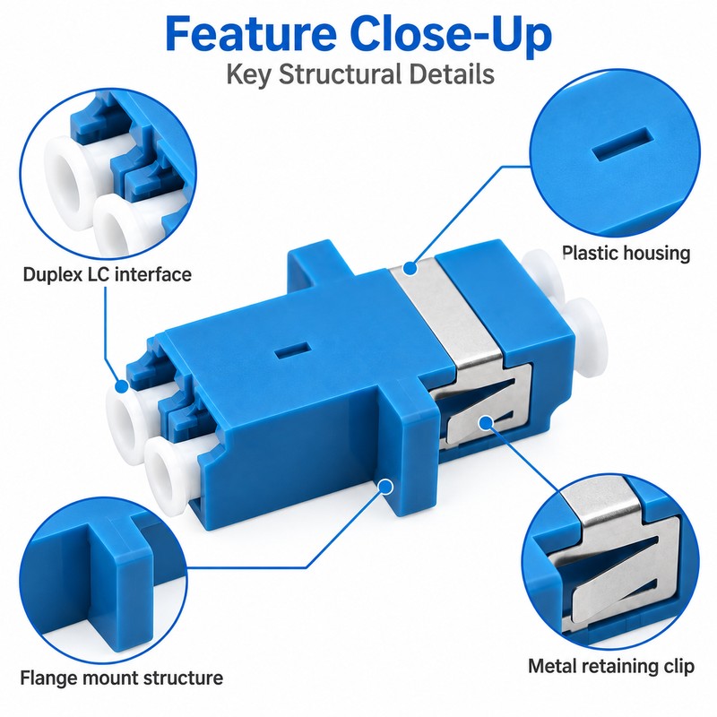 LC-LC Duplex Fiber Optic Coupler for Single-Mode Networks – UPC