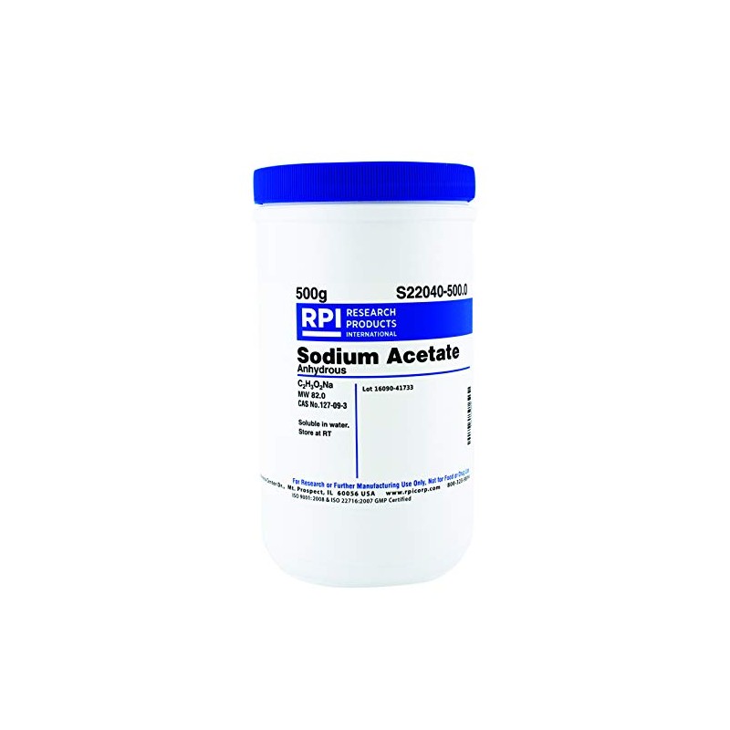 Sodium Acetate, Anhydrous, 500 Grams