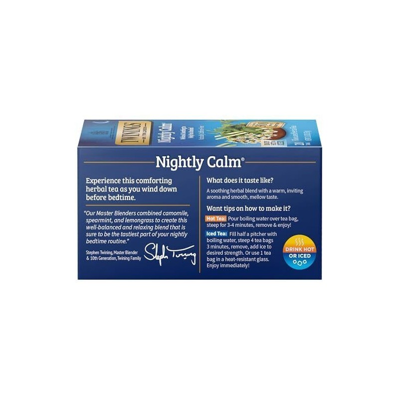 Twinings Nightly Calm Herbal Tea Bags - 20 Count