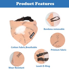 Anlitent Multi-Function Dog Collar Bandana Adjustable Dog Collars with D-Ring for Small Medium Dogs Cats, Bandanas Bibs Dog Kerchief Accessories Daily Pets Collar Dog Scarf Gift