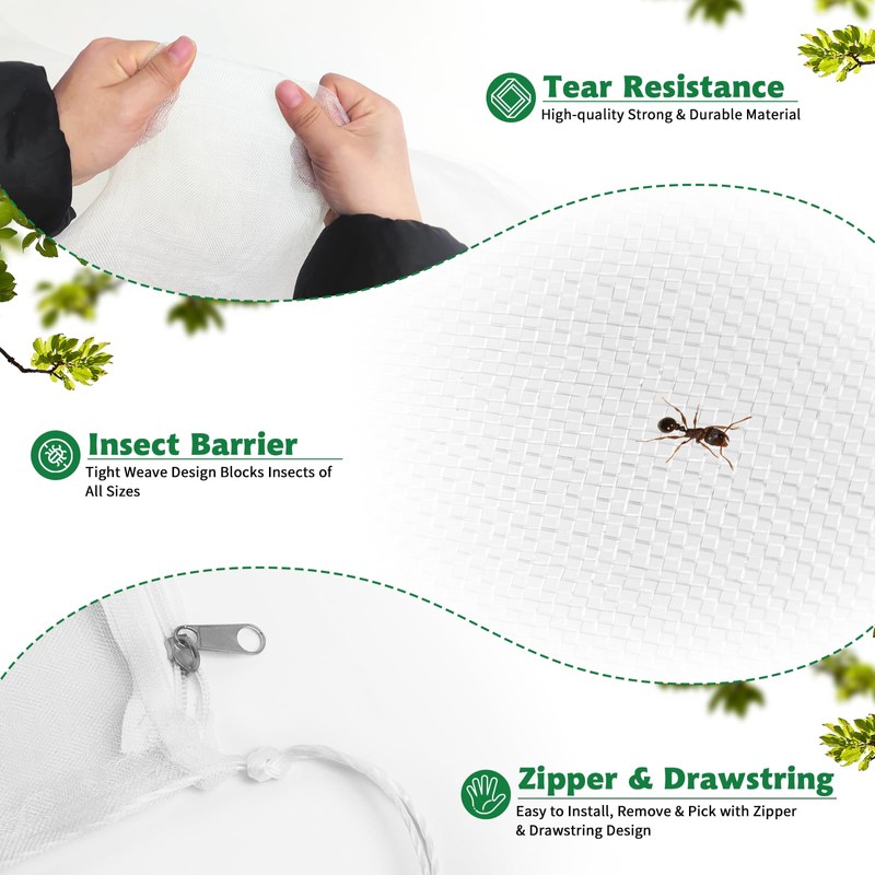 OZMI Large Bird Netting for Garden Blueberry Bushes Fruit Tree