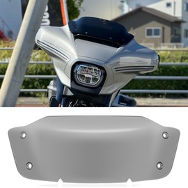 for CVO Road Glide FltRXES 2023 2024 2025 Motorcycle Accessories 5" Wave Windshield Windproof Sliced Wave Touring Windscreen Fairing 2023 2024 Street Glide FLHX Windscreen (Grey)