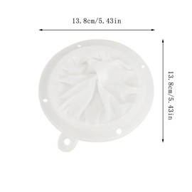 Forlush Pack of 4 Ultra Fine Funnel Filter, Strainer Filter, Fine Strainer Filter, Nylon Sieve with Handle, for Filtering Soy Milk, Coffee, Juice, etc