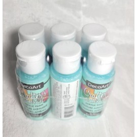 DecoArt LOT 6 Bottles 2oz DecoArt Crafter's Acrylic Paint - Spa Blue