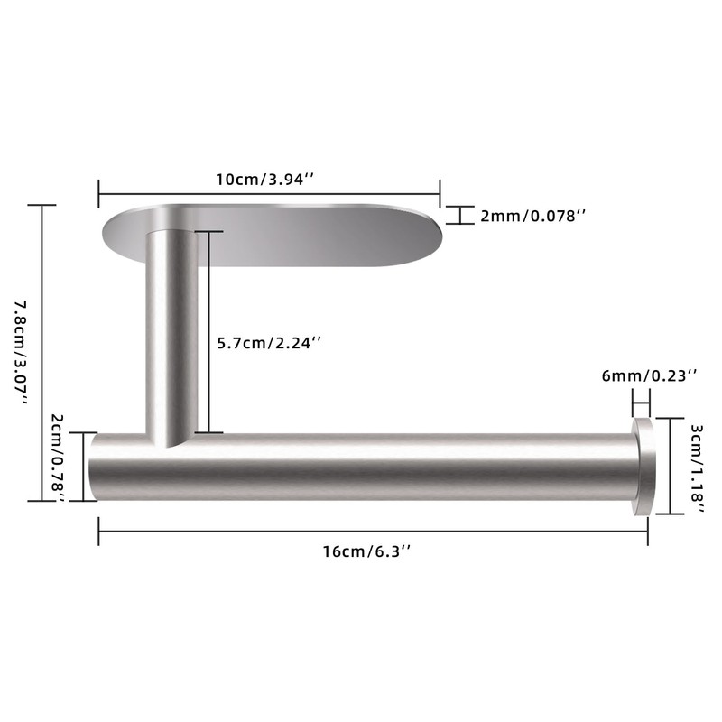 Kitchen Roll Holder No Drilling Required Silver Stainless Steel Kitchen