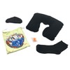 Nostalgia Travel Set with Inflatable Neck Pillow, Sleeping Mask, Ear