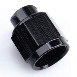 AC PERFORMANCE Aluminum -6AN Female Flare Cap Block Off Fitting Plug, Black
