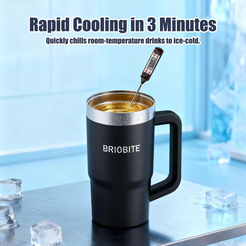 2-in-1 Freeze & Insulated Stainless Steel Mug with Lid