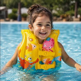 Inflatable Swim Training Vest for Kids – Lightweight PVC Buoyancy Aid for Supervised Pool Practice & Swimming Lessons