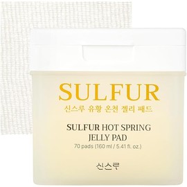 Sulfur Hot Spring + LHA/PHA Jelly Pad, Dual-Textured Facial Toner Pads for Exfoliation and Soothing, Ideal for Sensitive, Irritated Skin Types, Korean Skin Care (70 Pads, 5.41 fl.oz. 160ml)