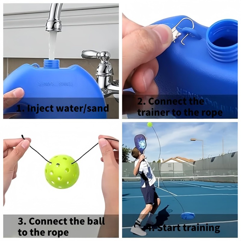 Wzenclave Pickleball Trainer Solo Practice Pickleball Rebounder with Adjustable String