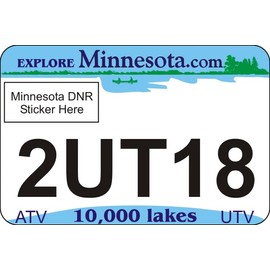 Minnesota State Engraved ATV/UTV License Plate (Professionally Engraved into the Material) [REMEMBER STICKERS CAN FALL OFF, PEEL, CRACK] Buy local, support local