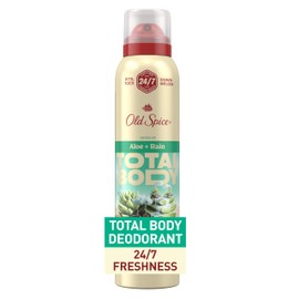Old Spice Whole Body Deodorant Spray for Men, Aluminum Free, Aloe + Rain Scent, 24/7 Odor Protection, 24/7 Lasting Freshness, Dermatologist Tested, Gentle on Skin, Safe to Use All Over, 3.5 oz