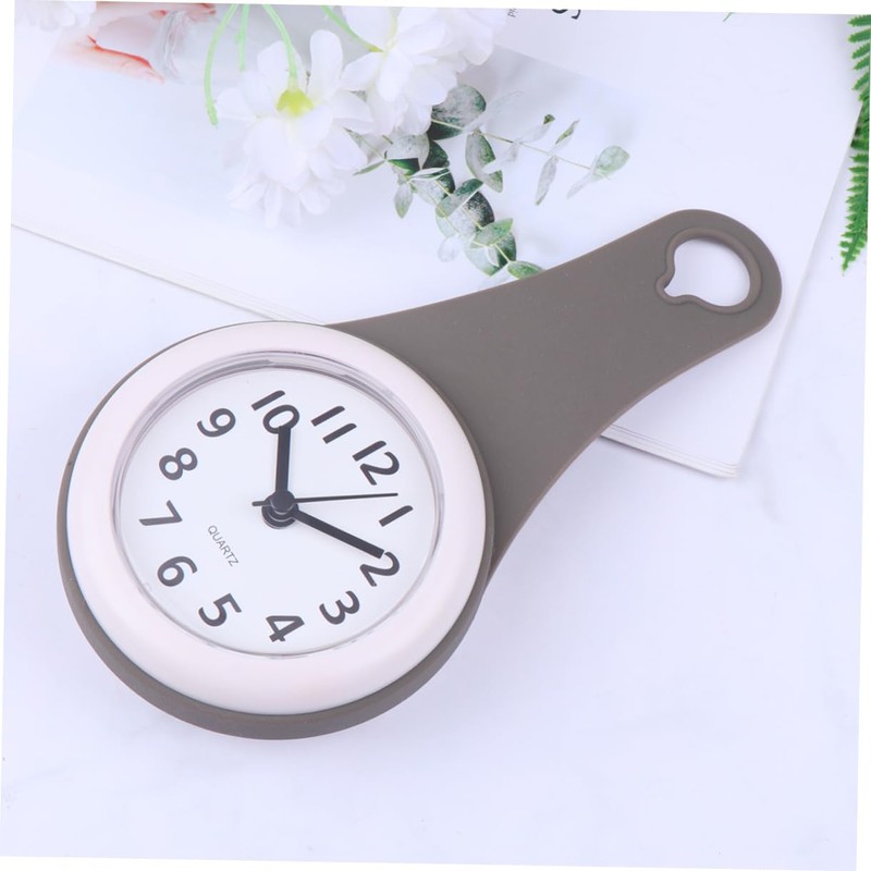 ORFOFE Waterproof Shower Clock Mute Bathroom Wall Clock Cups Digital