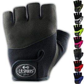 C.P. Sports Comfort Iron Glove Training Fitness Gloves for Men and Women, black
