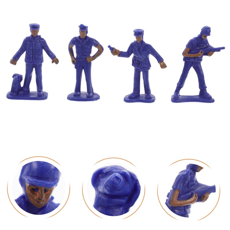 Toddmomy 50pcs Micro Police Figures Police Station Toys for Cop