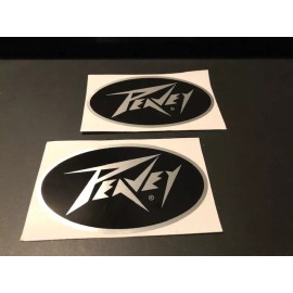 Peavey  Sticker decal 2pc Set Car window music audio records drums guitar 3x5