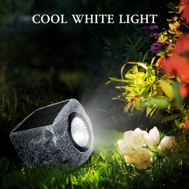 Timeflies Solar Rock Lights Outdoor (2pcs), Rock Solar Outdoor Waterproof Super Bright Glow Rocks Outdoor Garden IP65 Waterproof Garden Lights for YardGarden Yard Walkway Pathway Patio