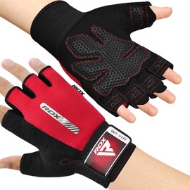 RDX Fitness Gloves Women Men Non-Slip Weightlifting Workout Gym Gloves Strength Training Gloves Exercise Weightlifting Bodybuilding Sports Gloves Grip Strength Sports Powerlifting
