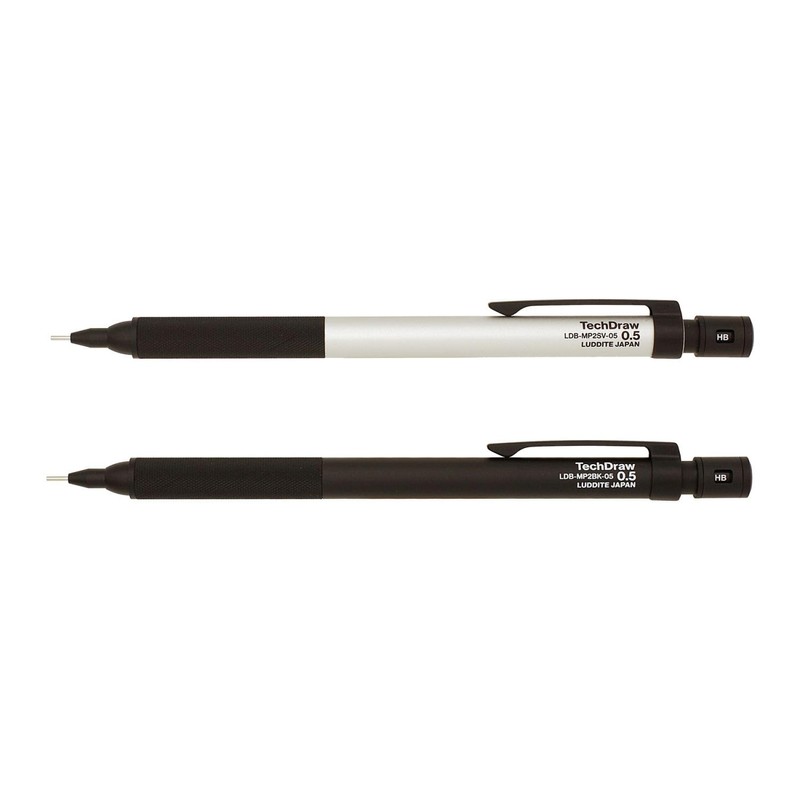ラダイト(Luddite) TechDraw2 LDB-MP2SV-03 Mechanical Pencil, 0.3mm, Silver