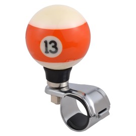 Lunsom Steering Wheel Knob Spinner, Billiard Power Handle Suicide Knob Turning Control Helper Fit Most Vehicles Trucks,Orange-White