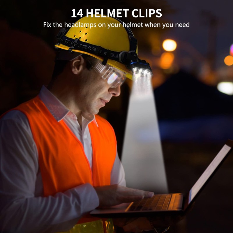 MABAHON 10 Pieces Headlamp Helmet Clips Headlight Helmet Light Clips