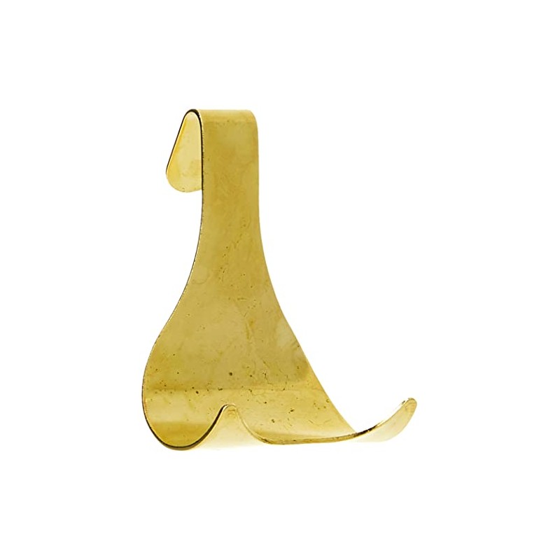 DURATOOL D01230 Brass Plated Picture Rail Hooks, 10 Pack, Yellow|brown