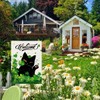 CMLTOALT Double Sided Premium Garden Flag, St. Patrick's Day Cat