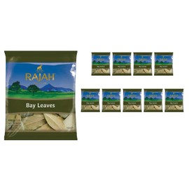 Rajah Spices Bay Leaves | Bay | Bay Leaf | Tej Patta | Malabar Leaf | (10g (Pack of 10))
