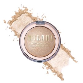 Milani Baked Highlighter, Highlight Powder for Cheeks - Champagne D'oro | Seamless-Blend Formula Delivers A Luminous Glow. Infused With Skin-Loving In