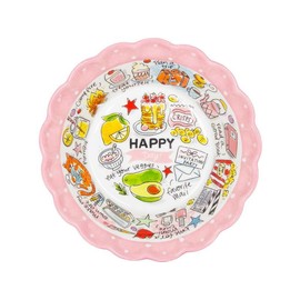 Blond Amsterdam Cheerful Serving Bowl Besties - Happy Collection - Pink with White Dots - Quotes & Illustrations - Gift Idea