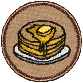 Pancake Patrol Patch - 2" Diameter Round Embroidered Patch (Sew-on)